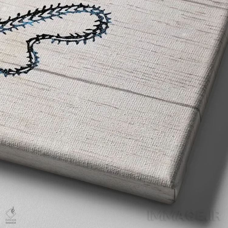 تابلو مینیمال هیولای دریا III اثر کارن اسمیت - نمای نزدیک بافت بوم