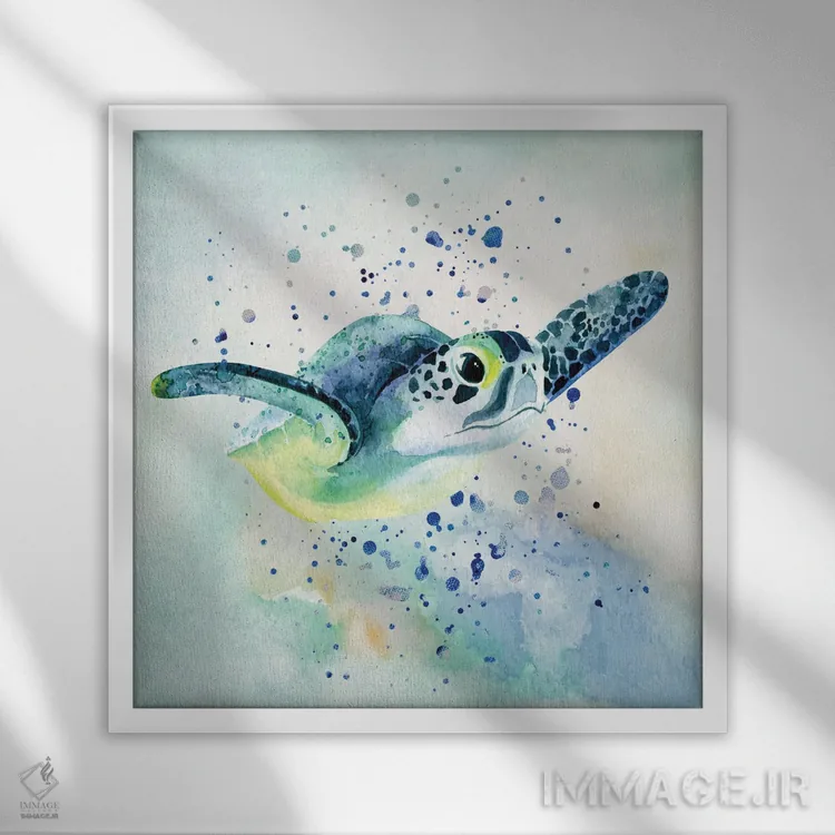 تابلو مینیمال سوار بر موج I اثر کارن اسمیت - نمای قابدار سفید