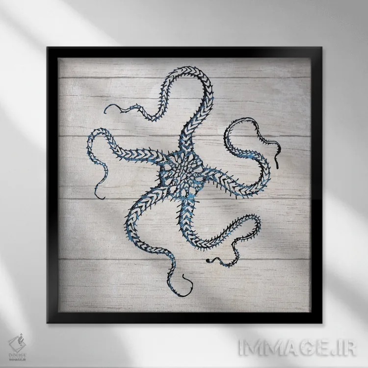 تابلو مینیمال هیولای دریا III اثر کارن اسمیت - نمای قابدار مشکی