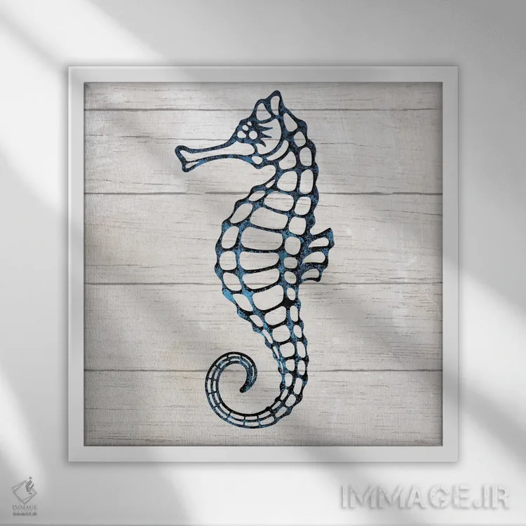 تابلو مینیمال هیولای دریا IV اثر کارن اسمیت - نمای قابدار سفید