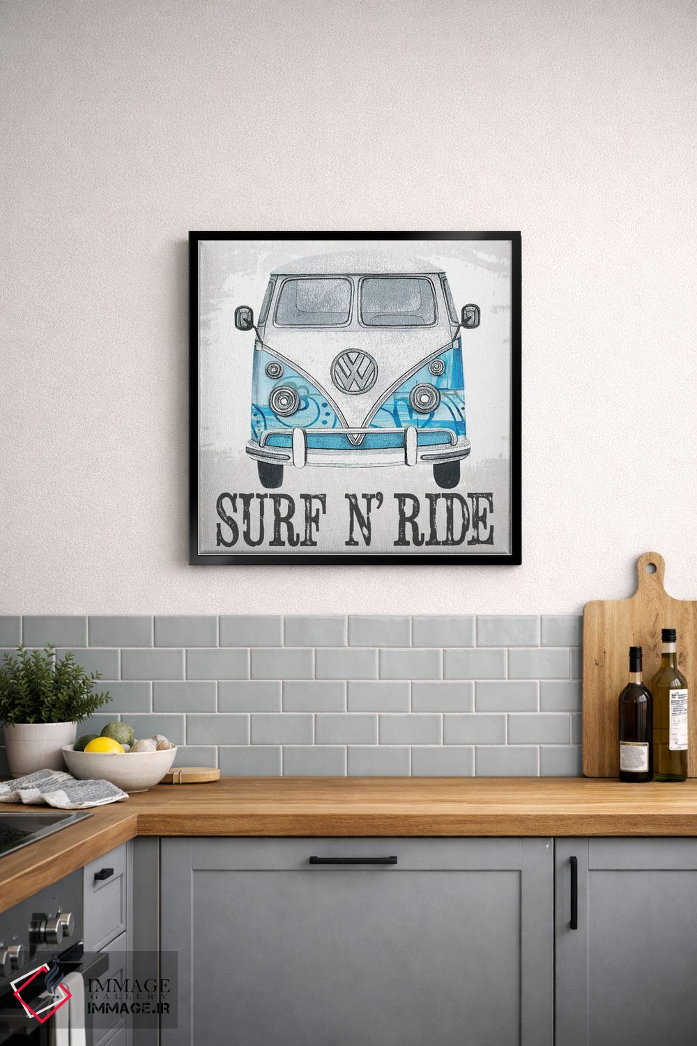 تابلو دکوراتیو موج سواری و سواری اثر کارن اسمیت - D6B