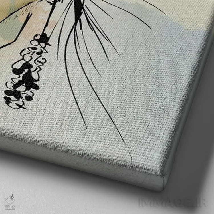 تابلو دکوراتیو مروارید II اثر کارن اسمیت - نمای نزدیک بافت بوم