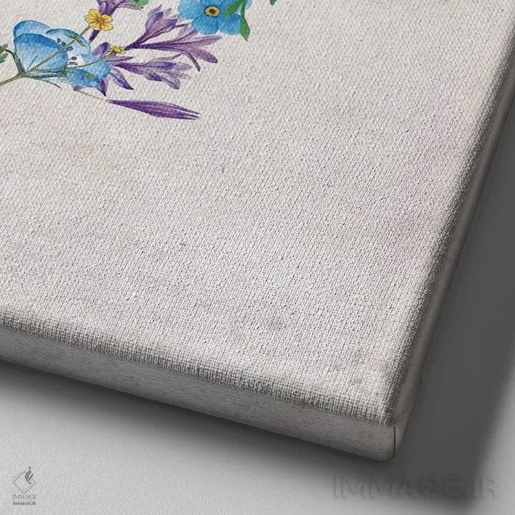 تابلو دکوراتیو شکوفه های قلب I اثر کارن اسمیت - نمای نزدیک بافت بوم