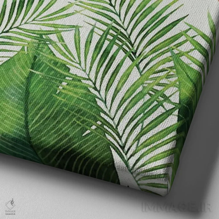 تابلو دکوراتیو استوایی اثر کارن اسمیت - نمای نزدیک بافت بوم