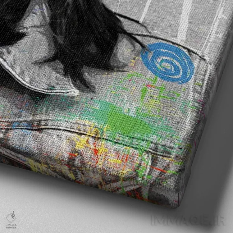 تابلو دکوراتیو بیان I اثر کارن اسمیت - نمای نزدیک بافت بوم