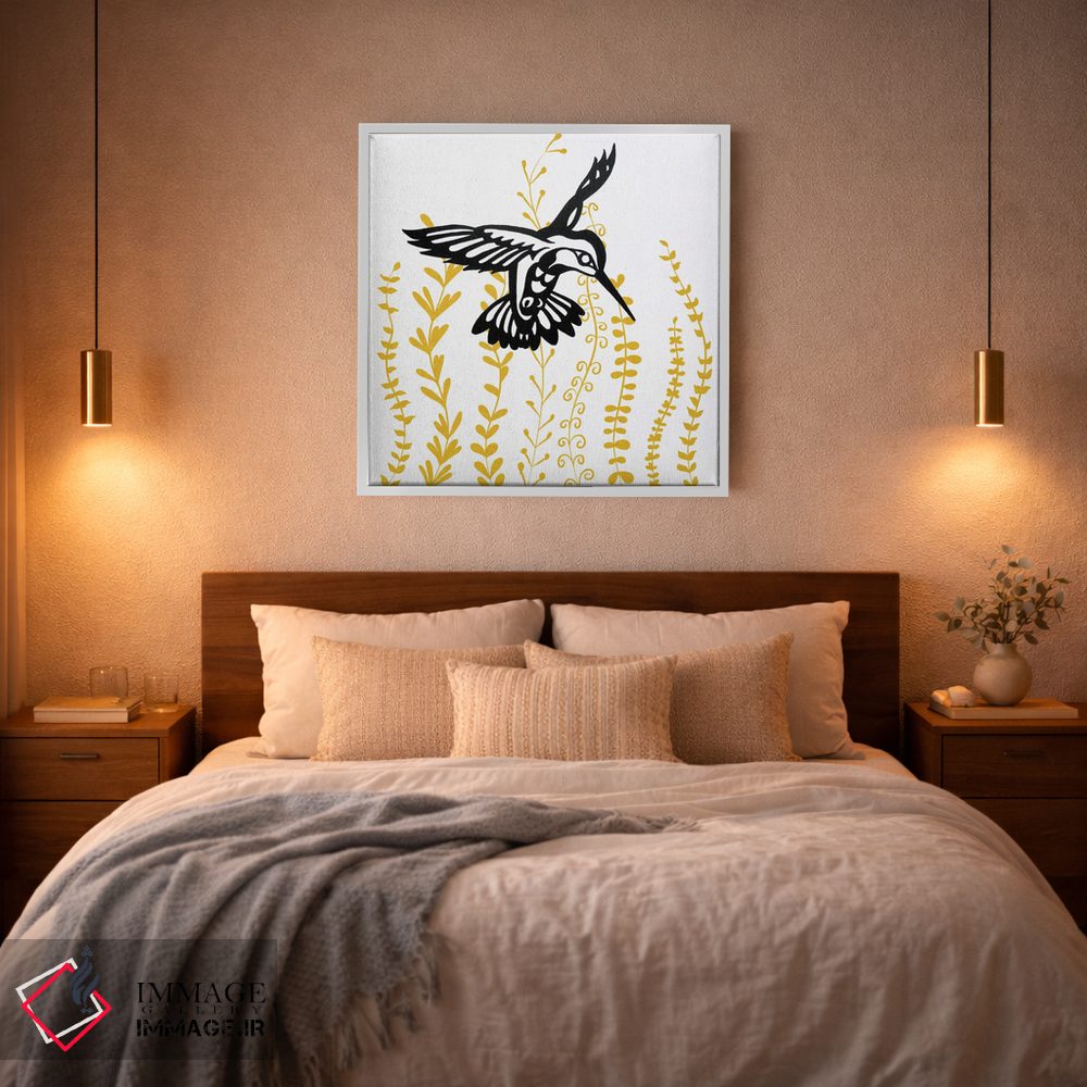 تابلو دکوراتیو پرنده در بوته II اثر کارن اسمیت - D1W