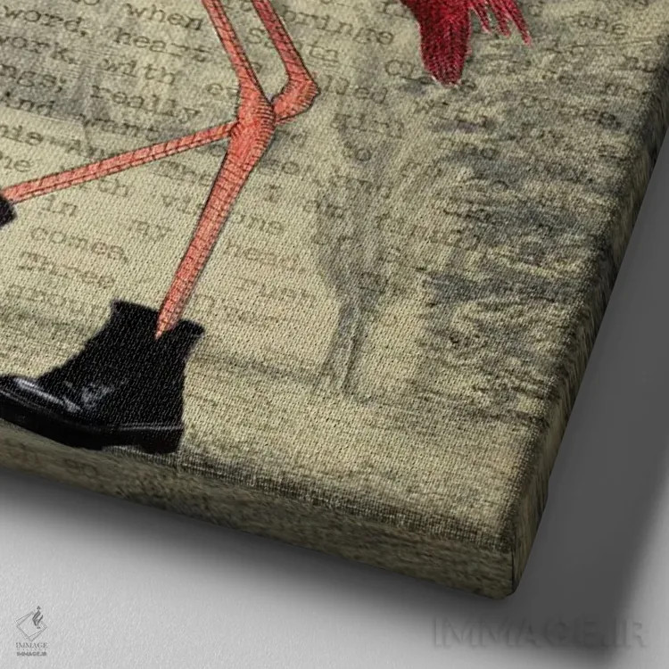 تابلو دکوراتیو کفش پرنده II اثر کارن اسمیت - نمای نزدیک بافت بوم