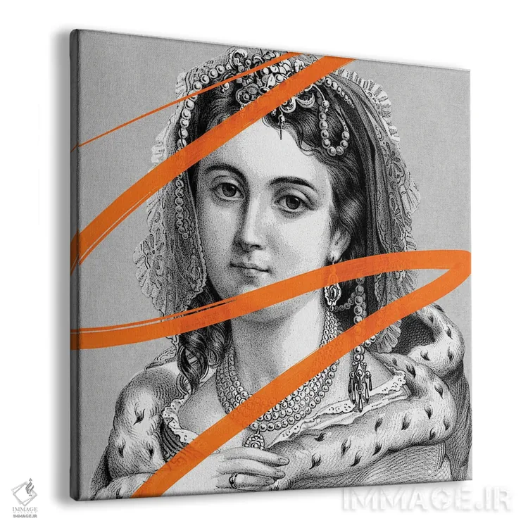 تابلو مدرن بانوی نقاشی شده I اثر کارن اسمیت - نمای پرسپکتیو محصول