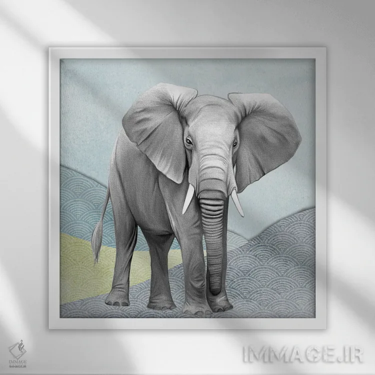 تابلو دکوراتیو الا I اثر کارن اسمیت - نمای قابدار سفید