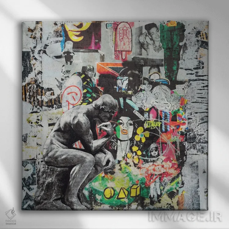 تابلو دکوراتیو متفکر اثر کارن اسمیت - نمای روبهرو روی دیوار