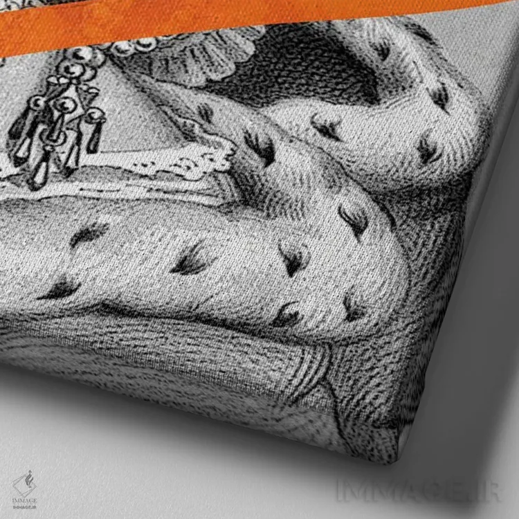 تابلو مدرن بانوی نقاشی شده I اثر کارن اسمیت - نمای نزدیک بافت بوم