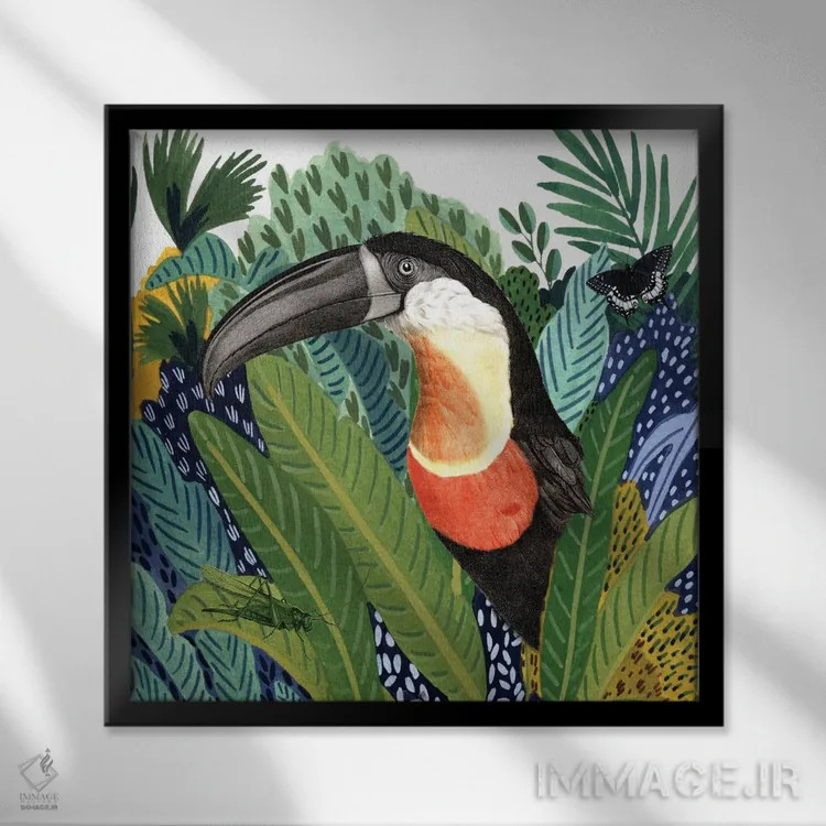 تابلو دکوراتیو جنگل وحشی II اثر کارن اسمیت - نمای قابدار مشکی