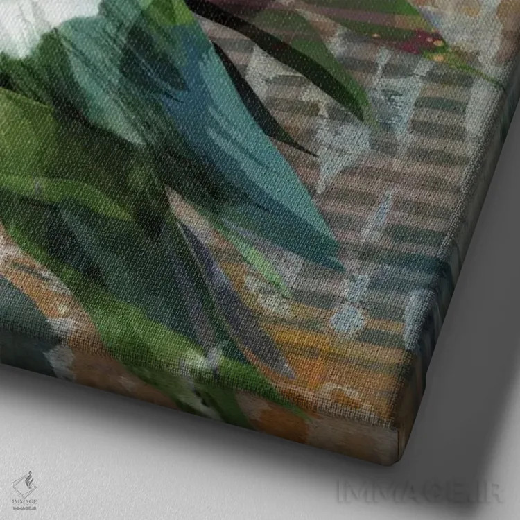 تابلو دکوراتیو تروپیکانا I اثر کارن اسمیت - نمای نزدیک بافت بوم