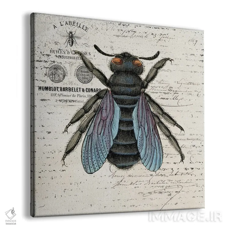 تابلو دکوراتیو زنبور تاریخ II اثر کارن اسمیت - نمای پرسپکتیو محصول