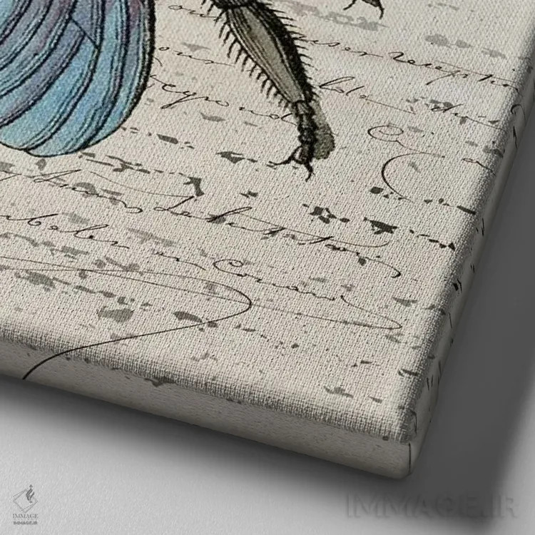 تابلو دکوراتیو زنبور تاریخ II اثر کارن اسمیت - نمای نزدیک بافت بوم