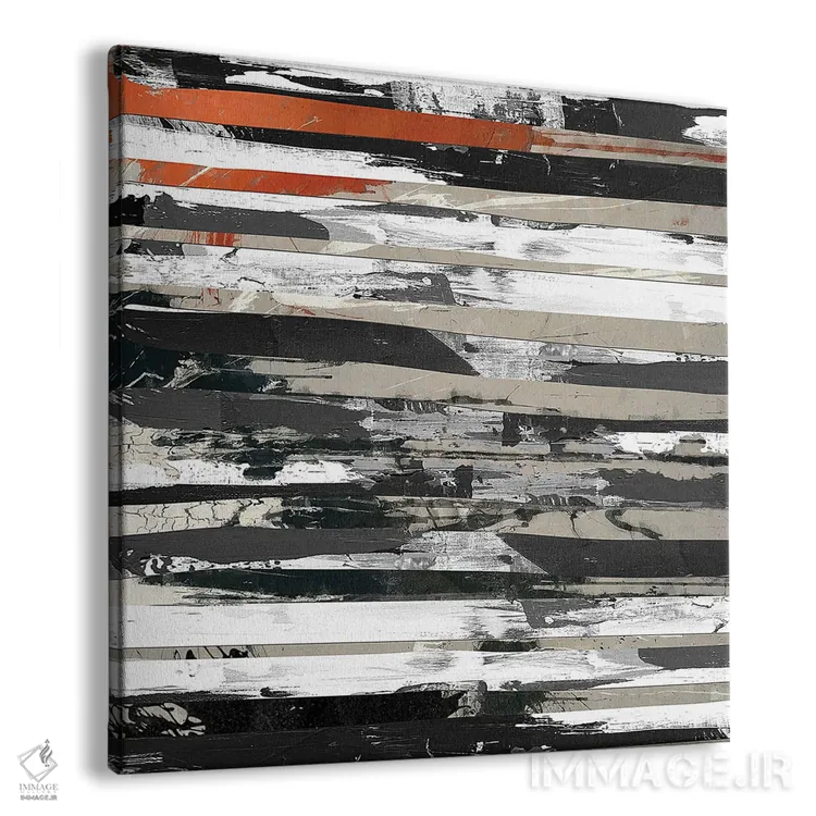 تابلو انتزاعی در تاخورده II اثر کارن اسمیت - نمای پرسپکتیو محصول