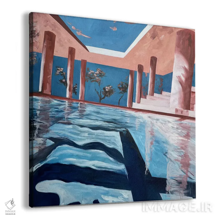 تابلو دکوراتیو استخر در ساعت ۷ صبح اثر کسنیا رای - نمای پرسپکتیو محصول