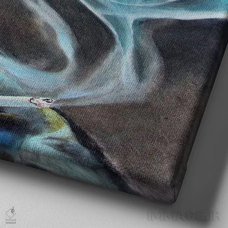 تابلو دکوراتیو جوشکار اثر کاترین الکسه - نمای نزدیک بافت بوم