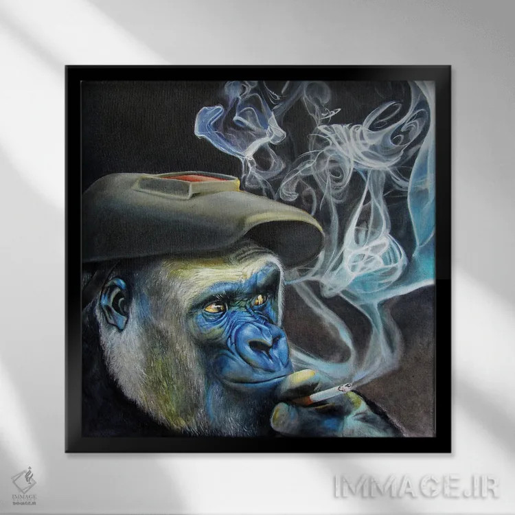 تابلو دکوراتیو جوشکار اثر کاترین الکسه - نمای قابدار مشکی