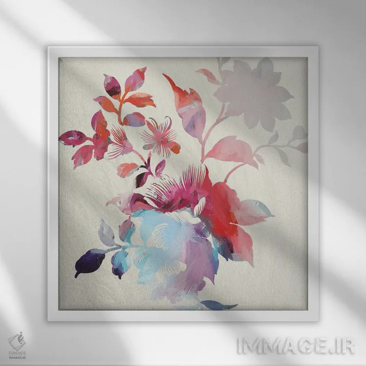 تابلو دکوراتیو فوشیا I اثر کارن اسمیت - نمای قابدار سفید