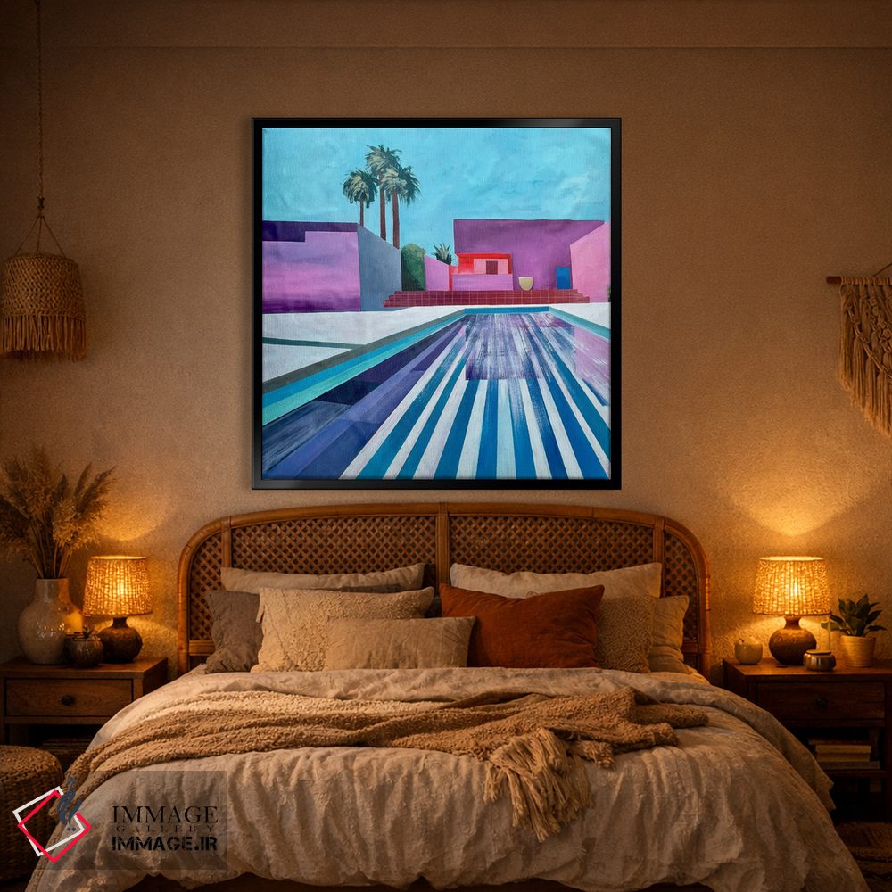 تابلو دکوراتیو استخر خیلی بزرگ در ساعت ۸:۴۰ صبح اثر کسنیا رای - D1B