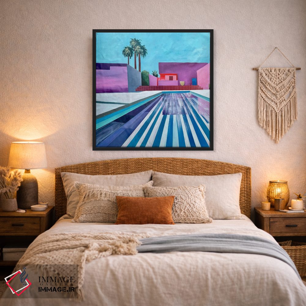 تابلو دکوراتیو استخر خیلی بزرگ در ساعت ۸:۴۰ صبح اثر کسنیا رای - D3B