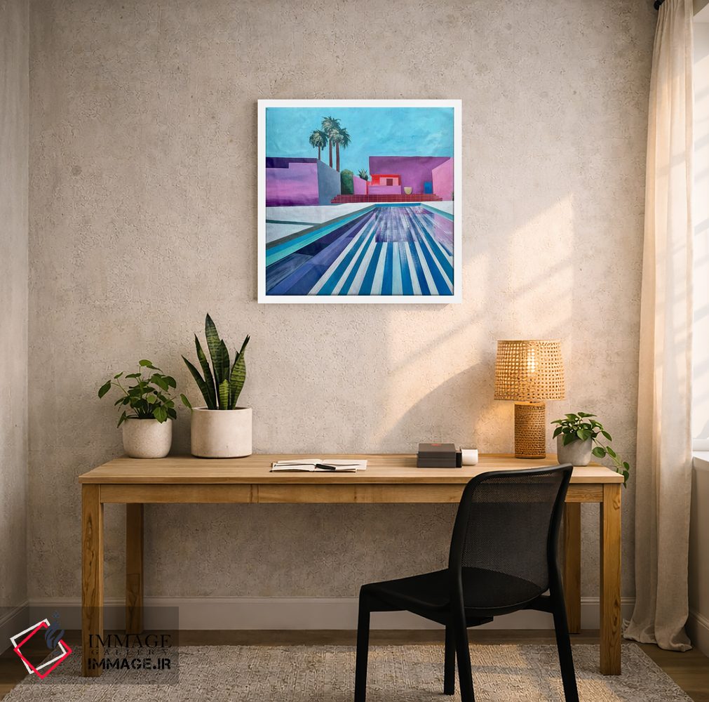 تابلو دکوراتیو استخر خیلی بزرگ در ساعت ۸:۴۰ صبح اثر کسنیا رای - D5W