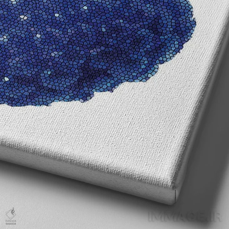 تابلو دکوراتیو تمشک اثر کاترینا بورتسووا - نمای نزدیک بافت بوم