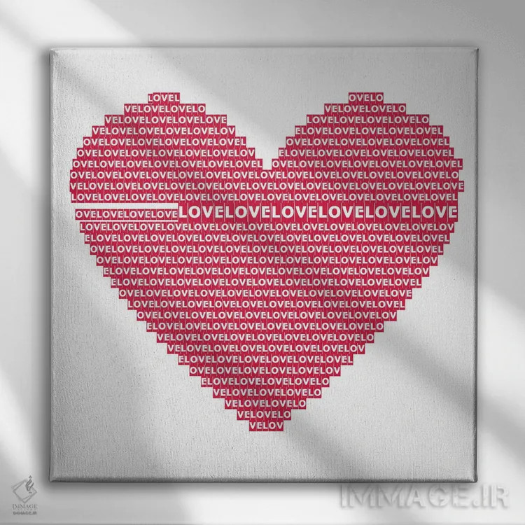 تابلو دکوراتیو ولنتاین اثر کاترینا بورتسووا - نمای روبهرو روی دیوار