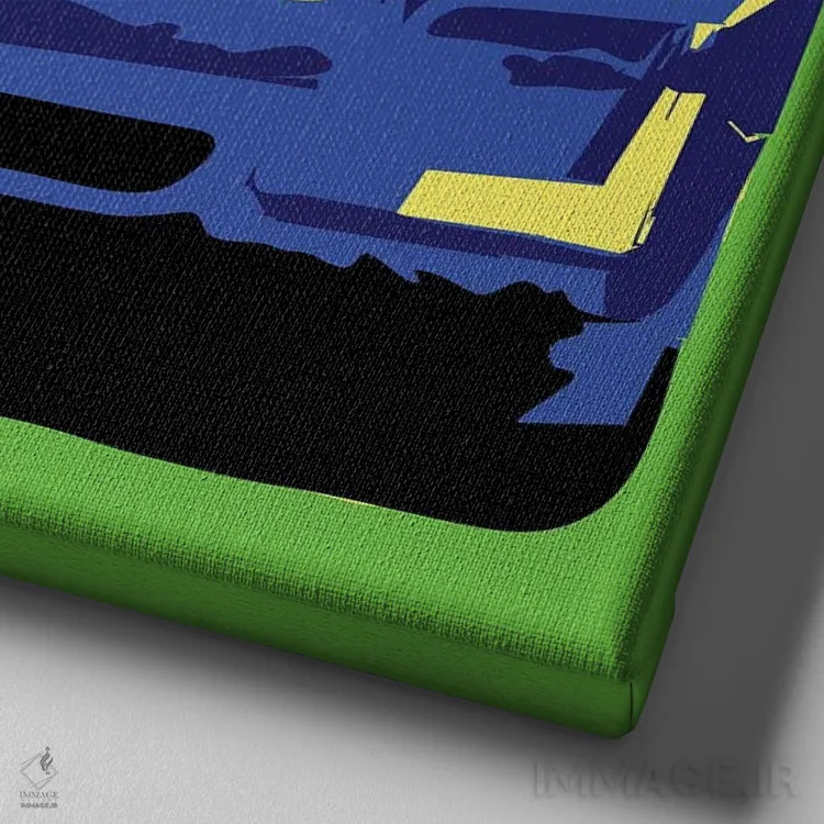 تابلو دکوراتیو خودرو اثر کاترینا بورتسووا - نمای نزدیک بافت بوم