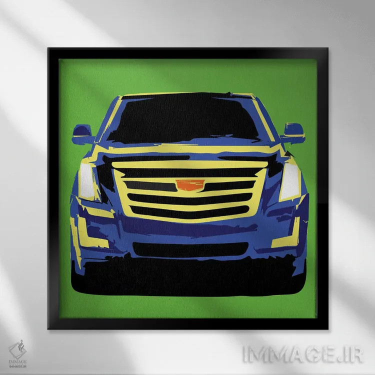 تابلو دکوراتیو خودرو اثر کاترینا بورتسووا - نمای قابدار مشکی