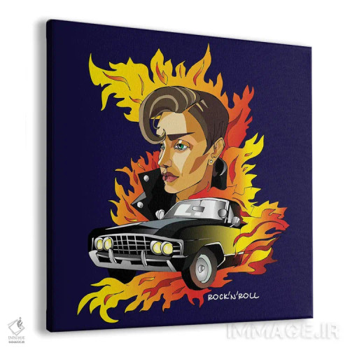 تابلو دکوراتیو راک اند رول اثر کاترینا بورتسووا - نمای پرسپکتیو محصول
