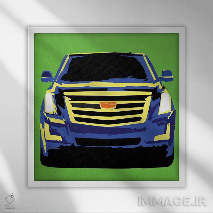 تابلو دکوراتیو خودرو اثر کاترینا بورتسووا - نمای قابدار سفید