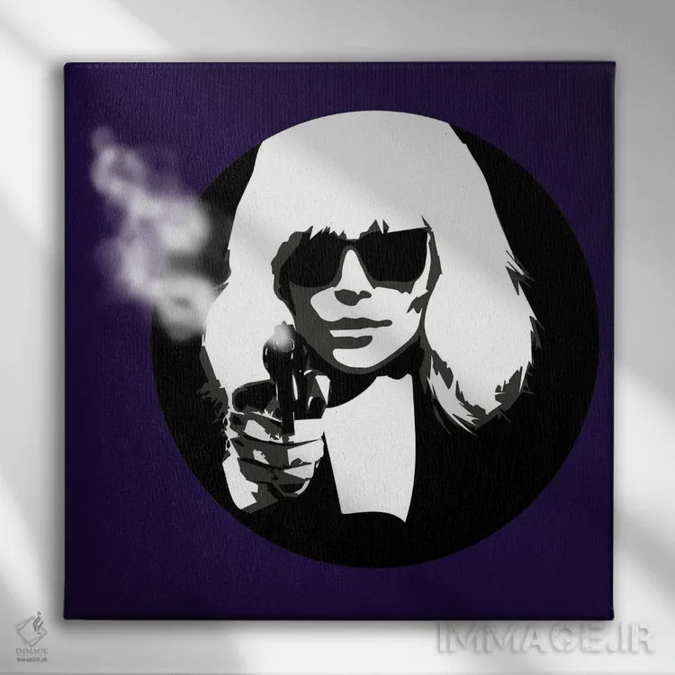 تابلو دکوراتیو اتمی اثر کاترینا بورتسووا - نمای روبهرو روی دیوار