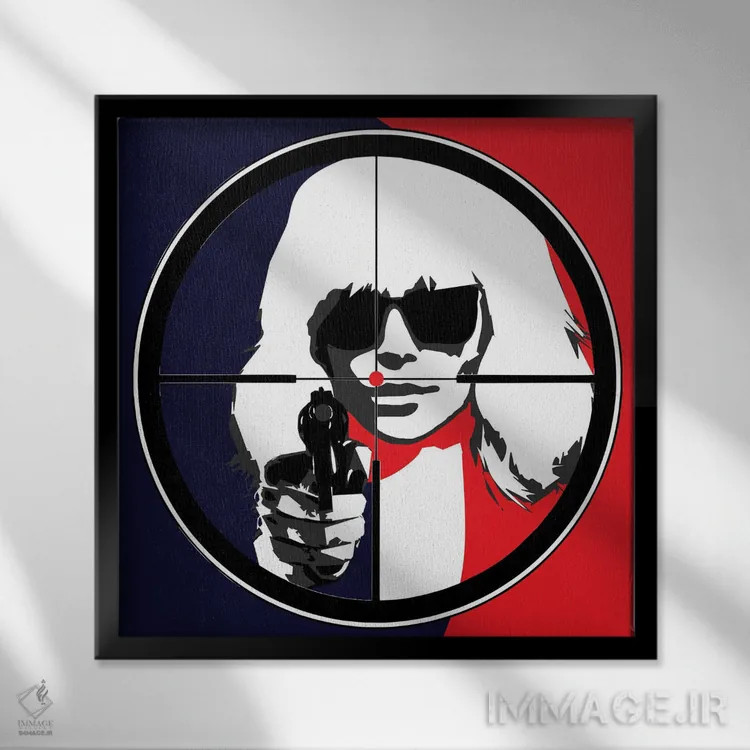 تابلو دکوراتیو بلوند اتمی اثر کاترینا بورتسووا - نمای قابدار مشکی