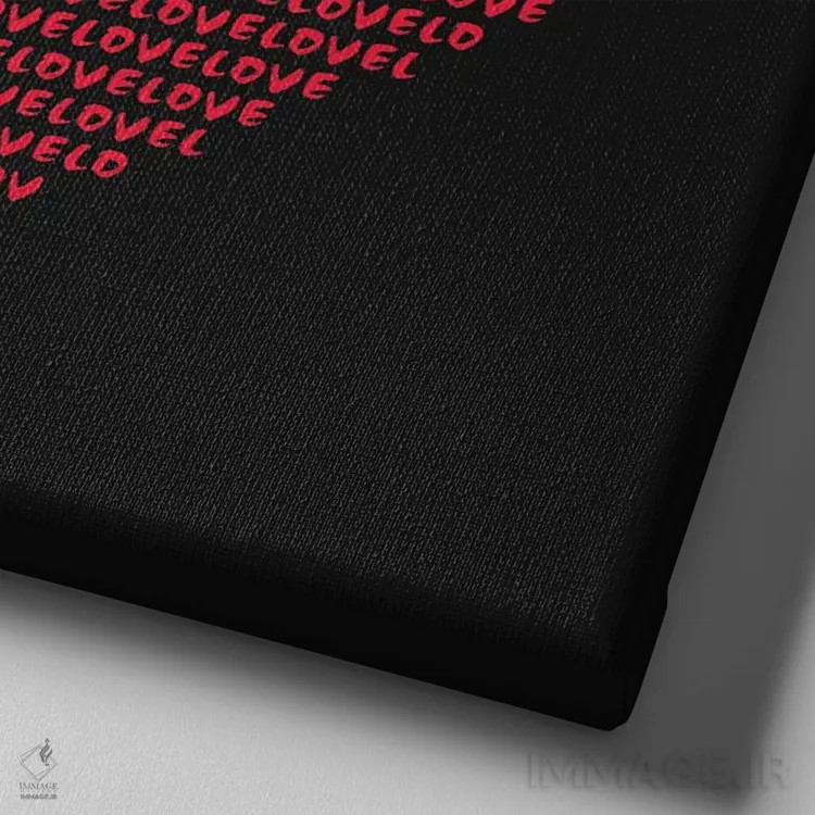 تابلو دکوراتیو عشق اثر کاترینا بورتسووا - نمای نزدیک بافت بوم