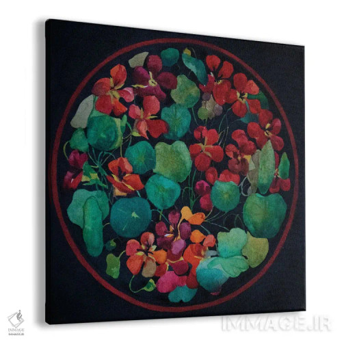 تابلو دکوراتیو گل های باغچه اثر کاترینا بورتسووا - نمای پرسپکتیو محصول