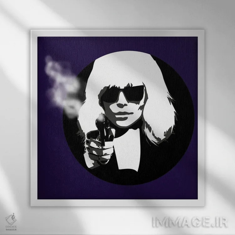 تابلو دکوراتیو اتمی اثر کاترینا بورتسووا - نمای قابدار سفید