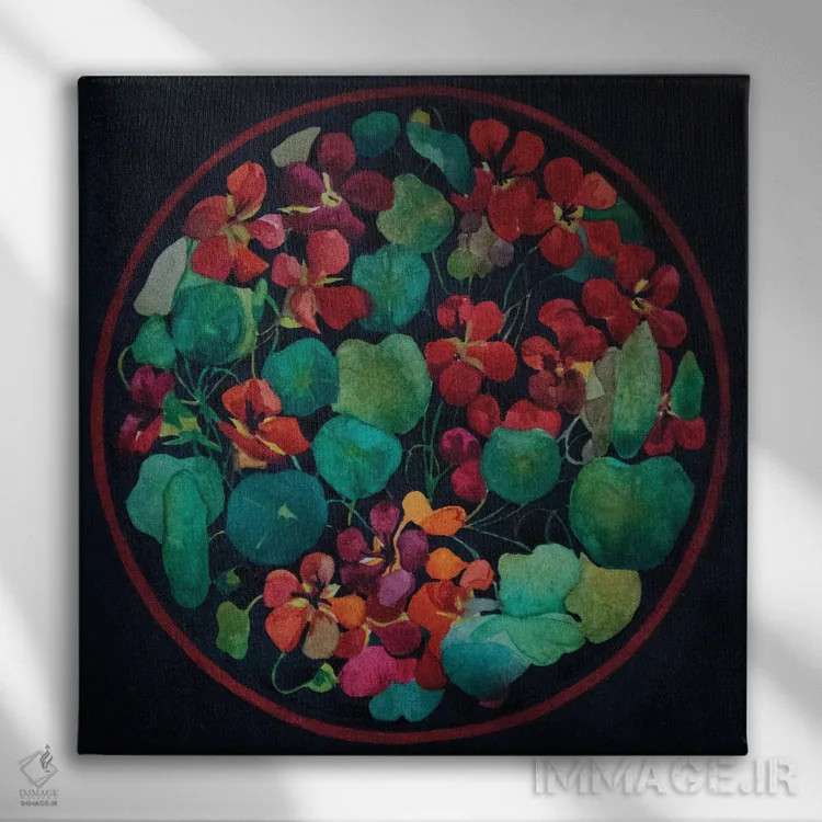 تابلو دکوراتیو گل های باغچه اثر کاترینا بورتسووا - نمای روبهرو روی دیوار