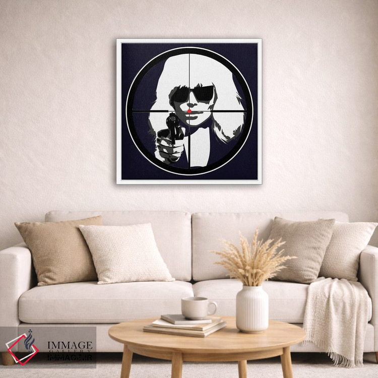 تابلو دکوراتیو بلوند اتمی در مقابل اسلحه اثر کاترینا بورتسووا - D3W