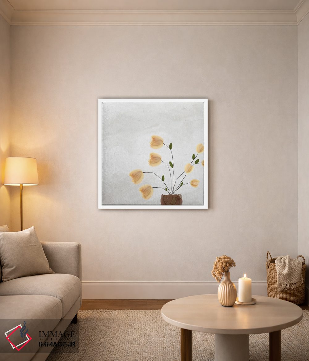 تابلو مدرن شکوفه ۰۲ اثر کارین تونیا گریم - D3W
