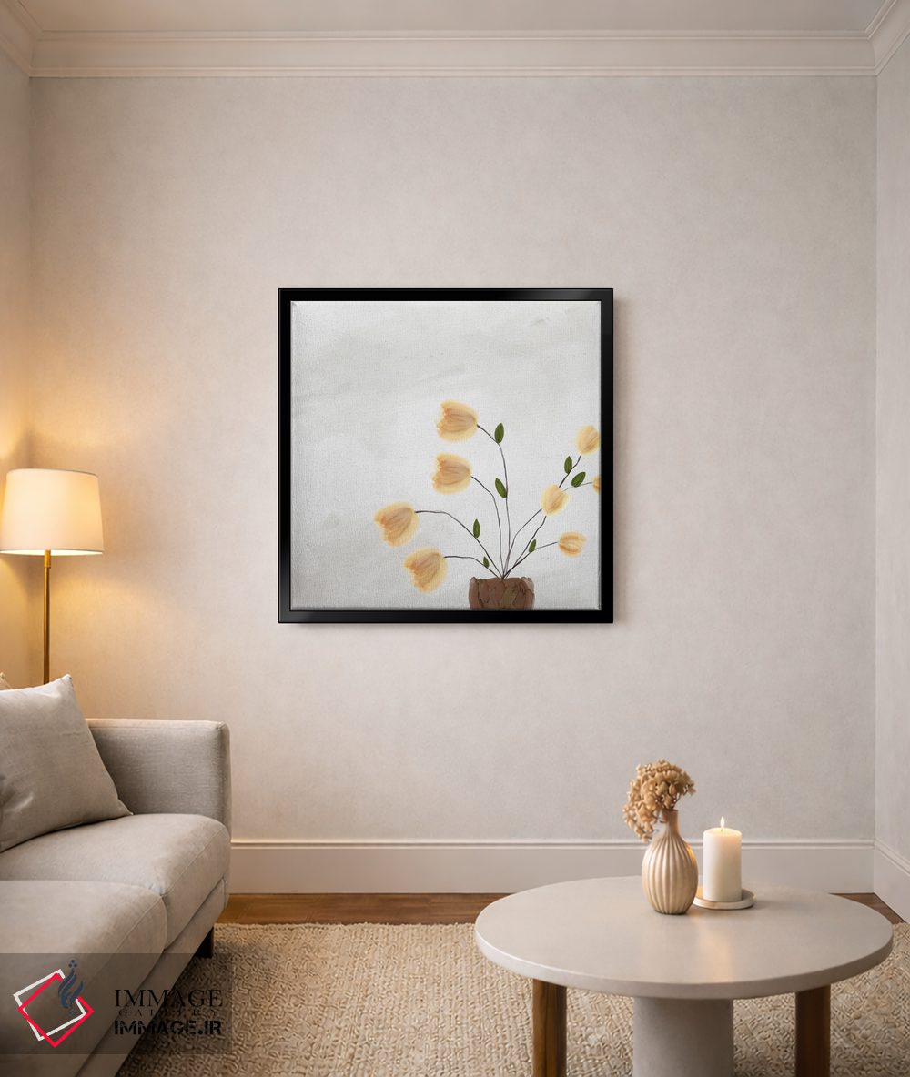 تابلو مدرن شکوفه ۰۲ اثر کارین تونیا گریم - D4B