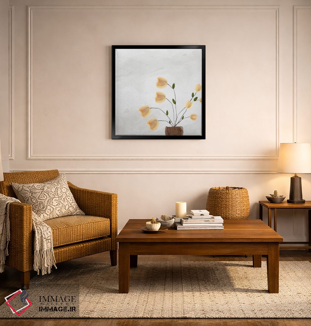 تابلو مدرن شکوفه ۰۲ اثر کارین تونیا گریم - D5B
