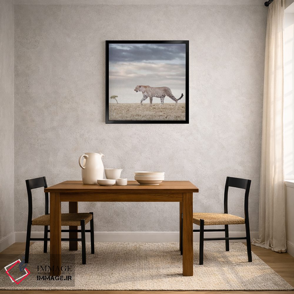 تابلو دکوراتیو پلنگ رنگی اثر کلاوس تیدگه - D4B