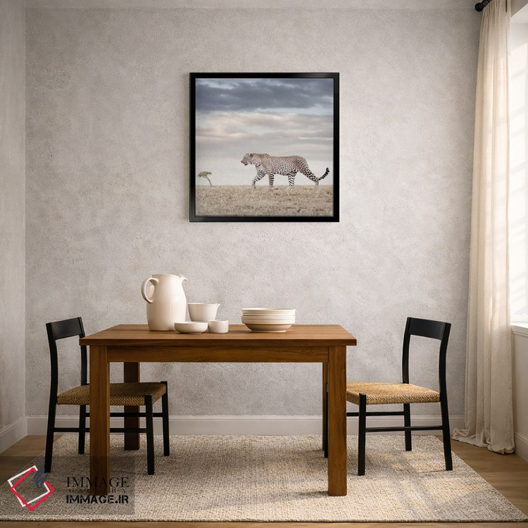 تابلو دکوراتیو پلنگ رنگی اثر کلاوس تیدگه - D4B