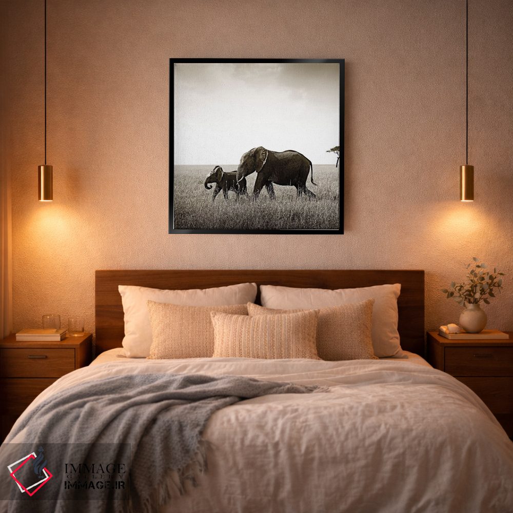 تابلو دکوراتیو فیل پیوسته اثر کلاوس تیدگه - D2B