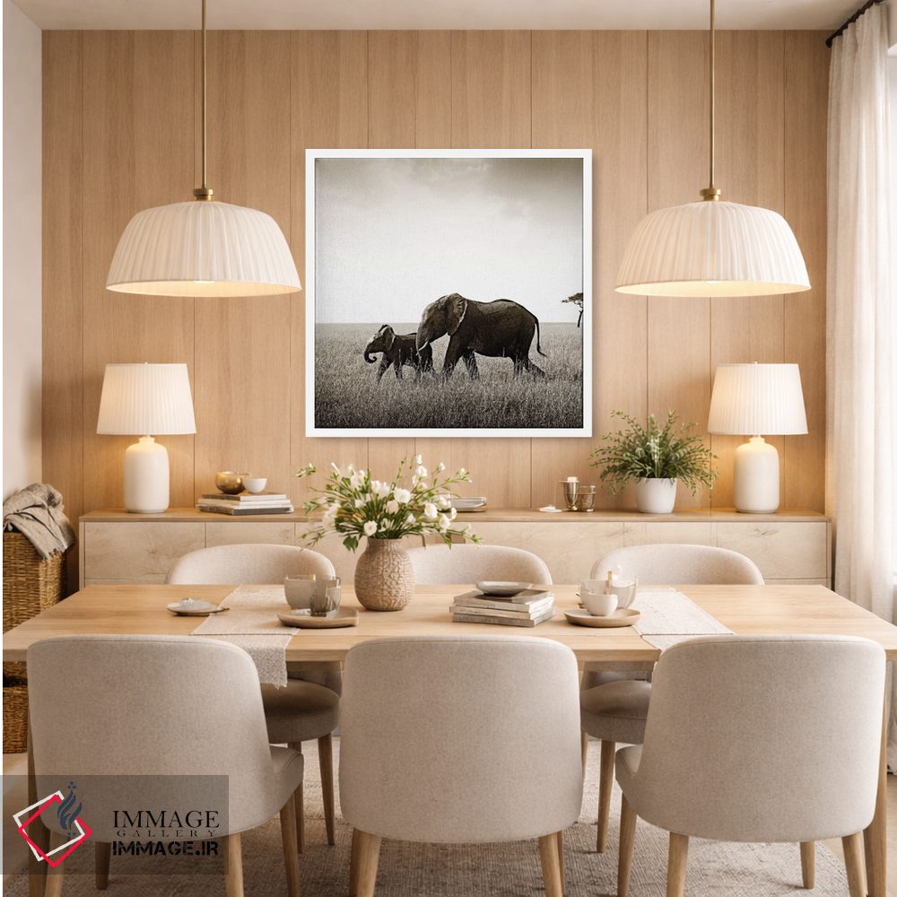 تابلو دکوراتیو فیل پیوسته اثر کلاوس تیدگه - D5W