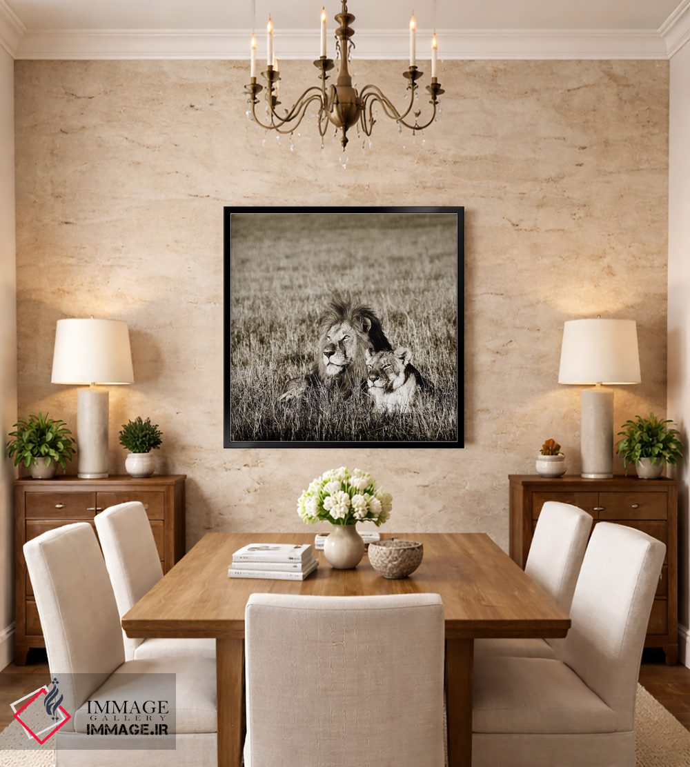 تابلو دکوراتیو شیر راضی اثر کلاوس تیدگه - D3B