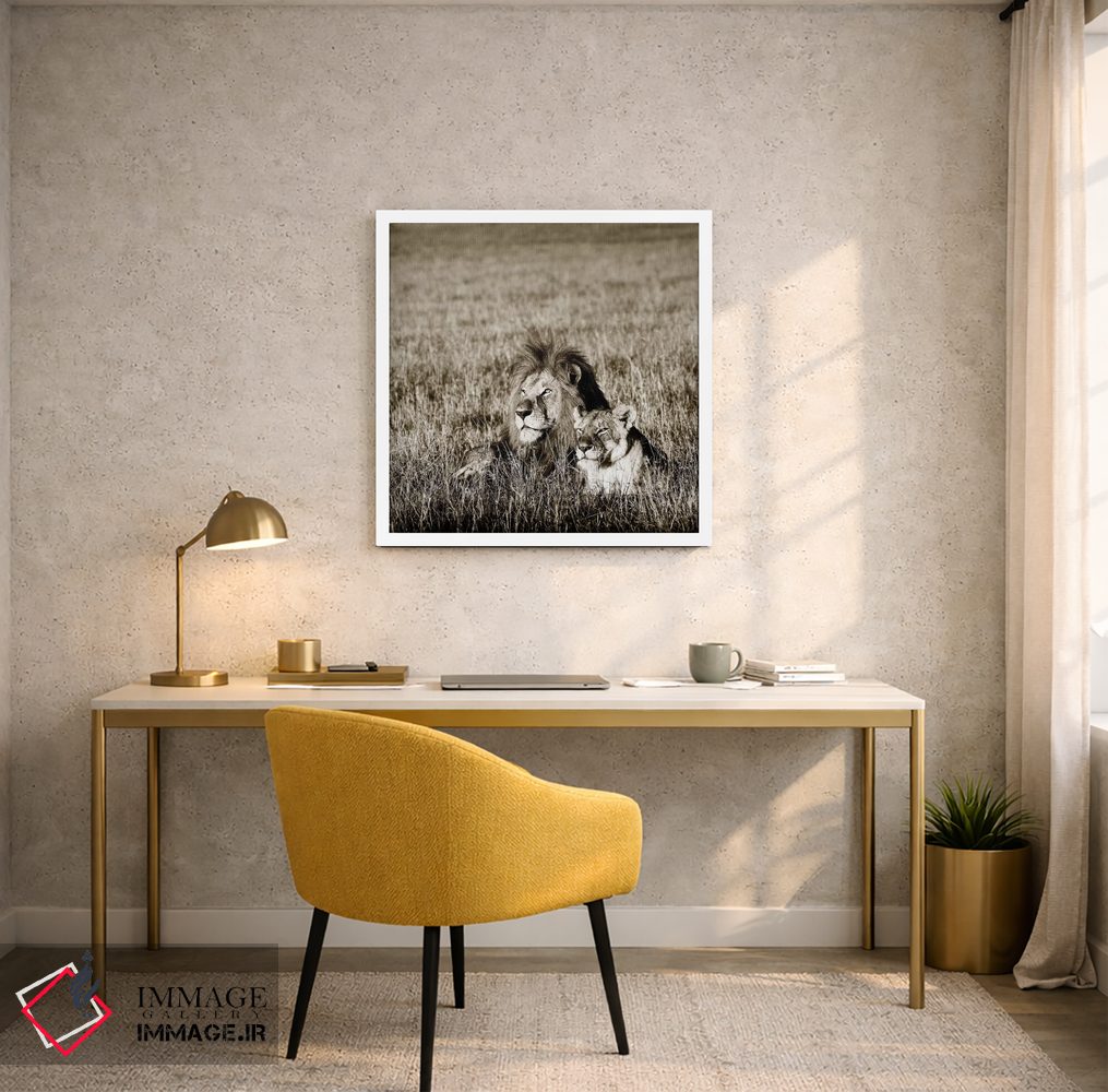 تابلو دکوراتیو شیر راضی اثر کلاوس تیدگه - D4W