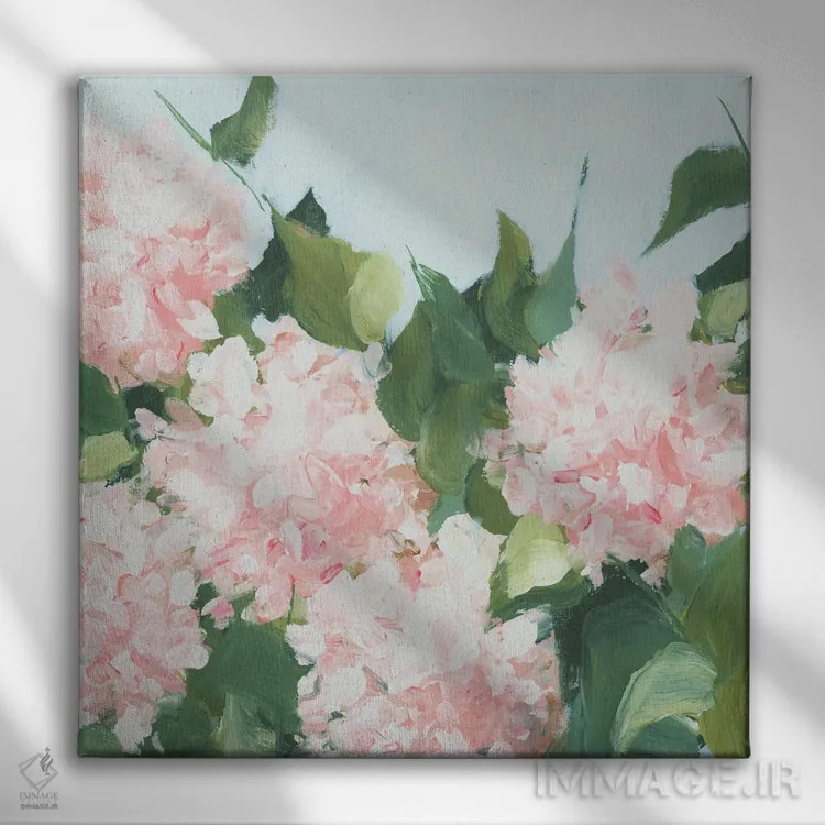 تابلو انتزاعی او فقط زیر آفتاب خوشحال است اثر کتی نیلی - نمای روبهرو روی دیوار